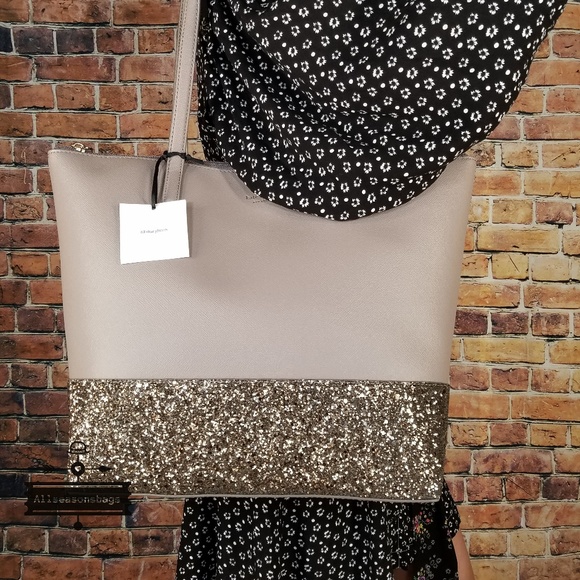 Kate spade LARGE Penny tote & wallet grey SET - Picture 6 of 7